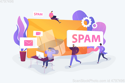 Image of Spam concept vector illustration.