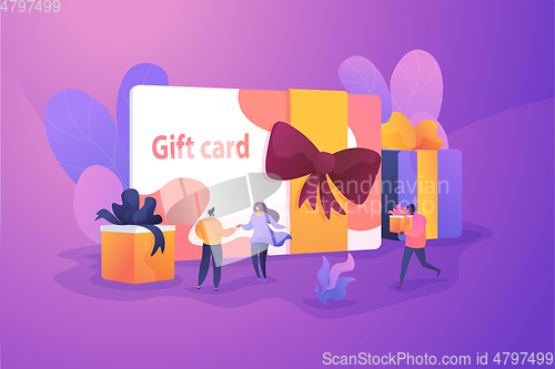 Image of Gift card concept vector illustration.