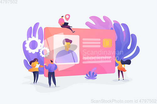 Image of Smart ID card vector illustration.