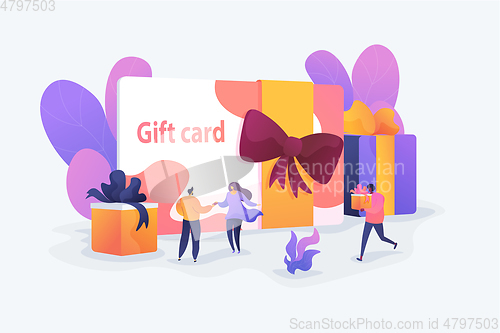 Image of Gift card concept vector illustration.