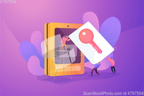 Image of Security access card vector illustration.