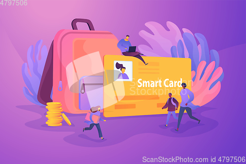 Image of Smartcards for schools concept vector illustration.