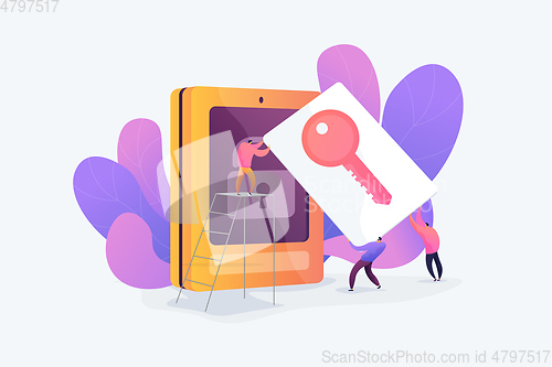 Image of Security access card vector illustration.