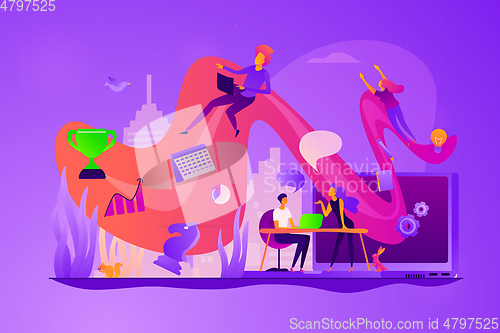 Image of Workflow concept vector illustration.