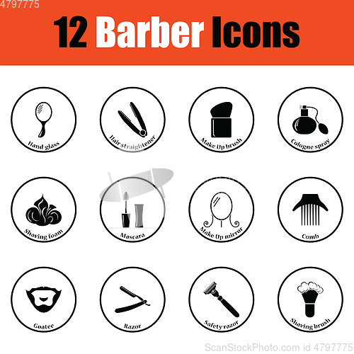 Image of Barber icon set