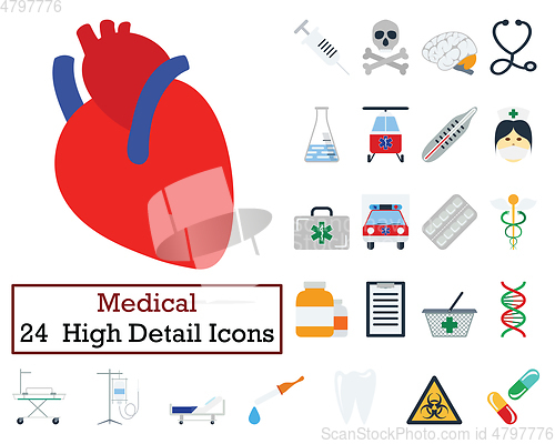 Image of Set of 24 Medical icons