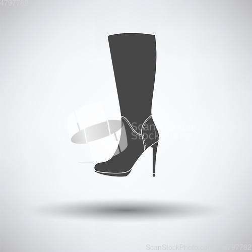 Image of Autumn woman high heel boot icon