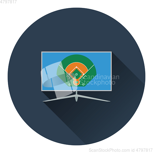 Image of Baseball tv translation icon