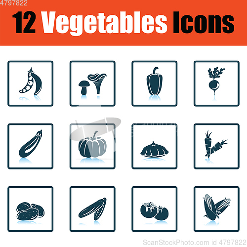 Image of Vegetables icon set