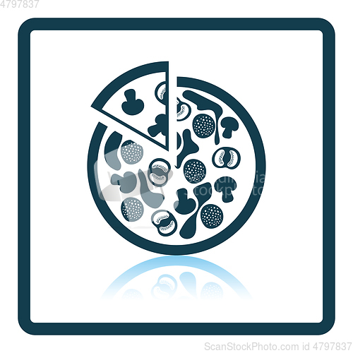 Image of Pizza on plate icon