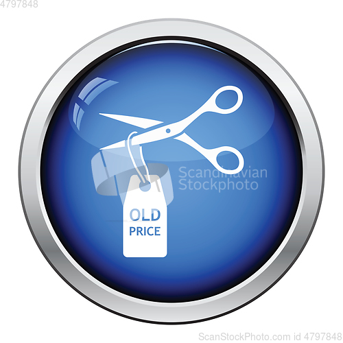 Image of Scissors cut old price tag icon