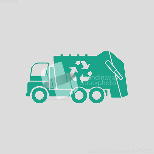 Image of Garbage car recycle icon