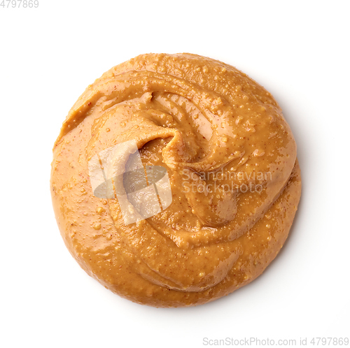 Image of peanut butter on white background