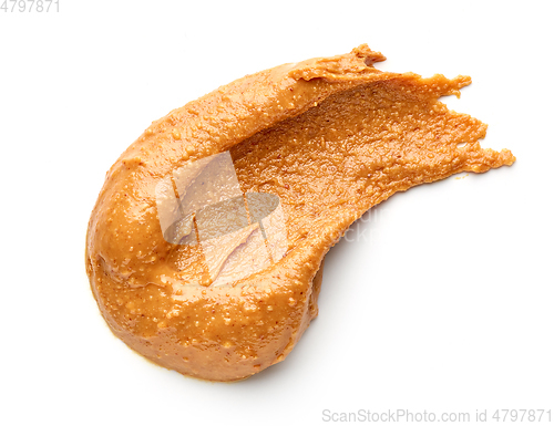 Image of peanut butter on white background