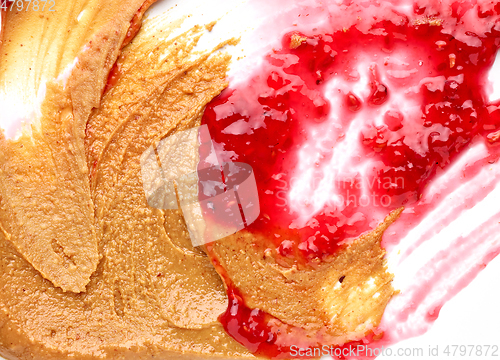 Image of peanut butter and raspberry jam