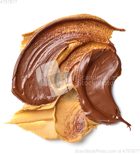 Image of chocolate cream and peanut butter