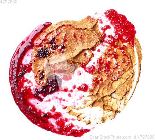 Image of peanut butter and red jam