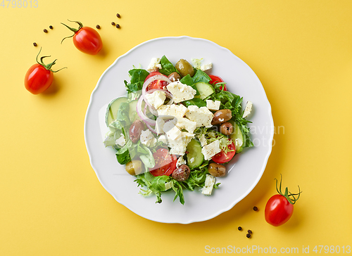 Image of plate of fresh greek salad