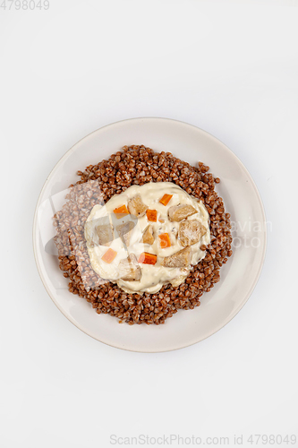 Image of Boiled Buckwheat And Sauce