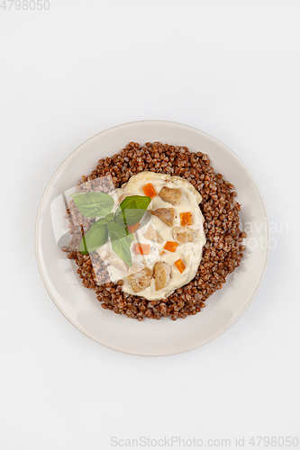 Image of Boiled Buckwheat And Sauce