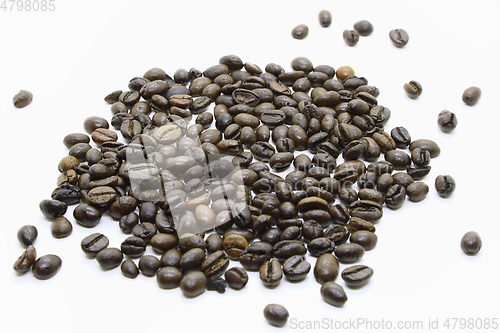 Image of Coffee beans on white background