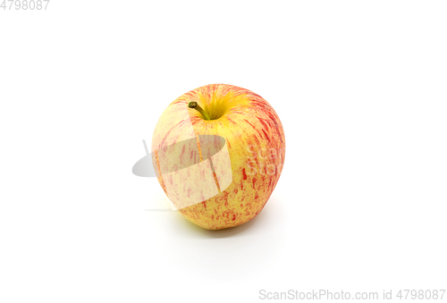 Image of Tasty juicy apple on a white background