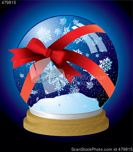 Image of snow globe ribbon