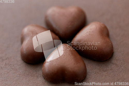 Image of heart shaped chocolate candies