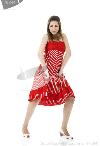 Image of Woman in red