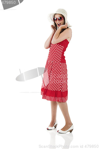 Image of Woman in red