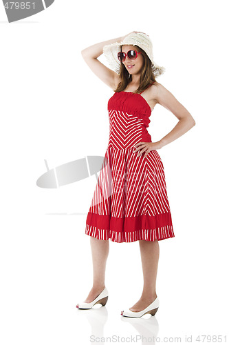 Image of Woman in red