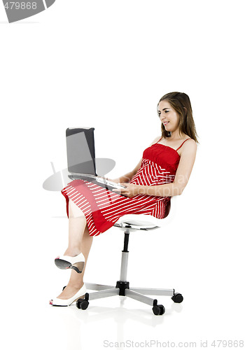 Image of Laptop woman