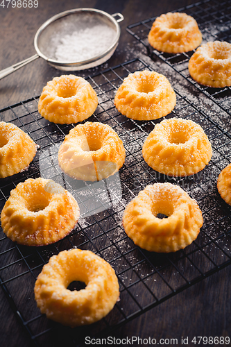 Image of Gugelhupf - homemade lemon cheesecake as bundt cakes