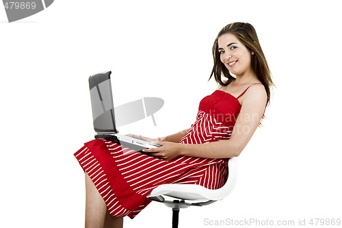 Image of Laptop woman