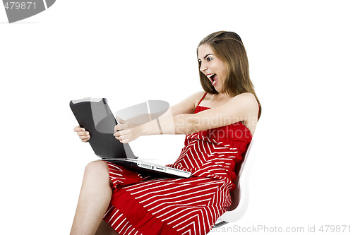 Image of Laptop woman