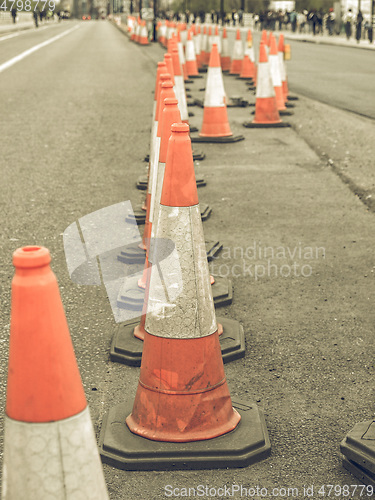 Image of Vintage looking Traffic cone