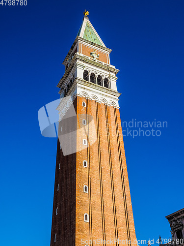 Image of St Mark campanile in Venice HDR