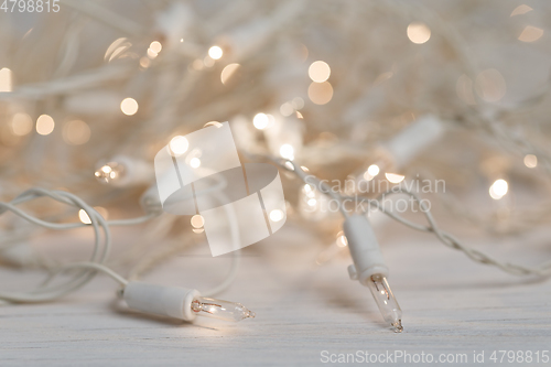 Image of white christmas lights