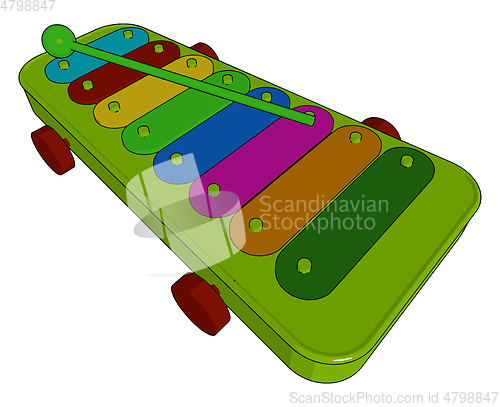 Image of A percussion instrument vector or color illustration
