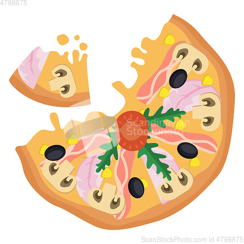 Image of Bacon mushroom pizzaPrint