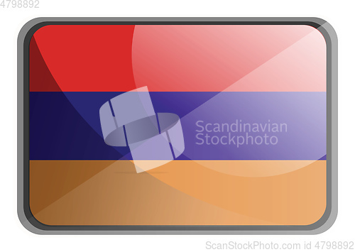 Image of Vector illustration of Armenia flag on white background.