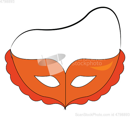 Image of Orange carnival mask vector illustration on white background 