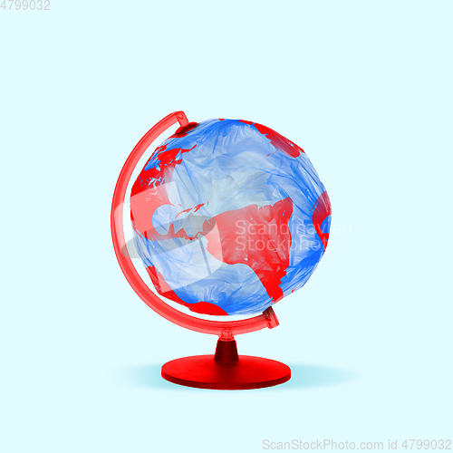 Image of Global warming concept. Modern design. Contemporary art collage.