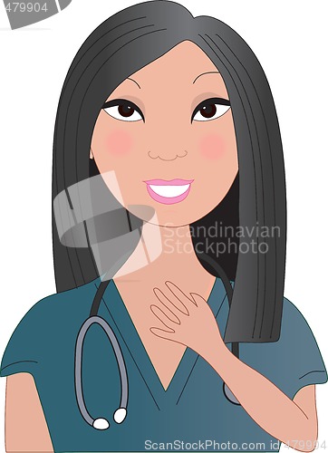 Image of Asian Nurse Smiling