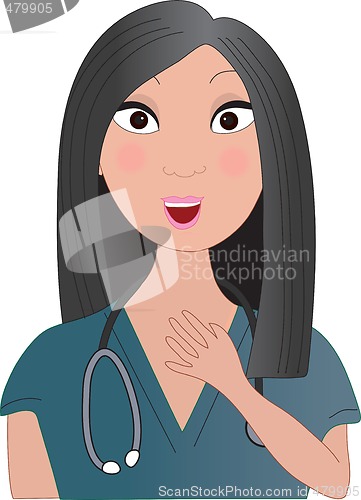 Image of Asian Nurse Surprised
