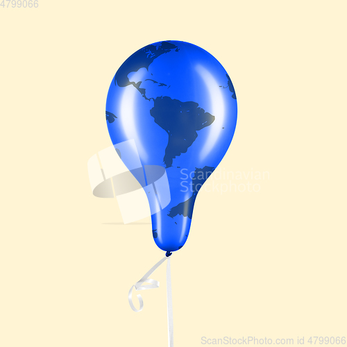 Image of Global warming concept. Modern design. Contemporary art collage.