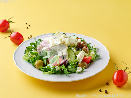 Image of plate of fresh greek salad