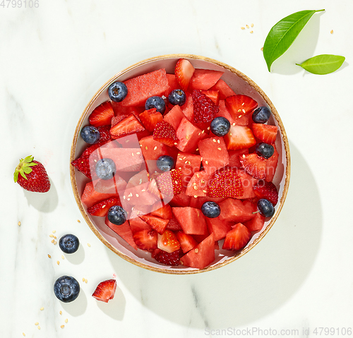 Image of bowl of fresh fruit salad