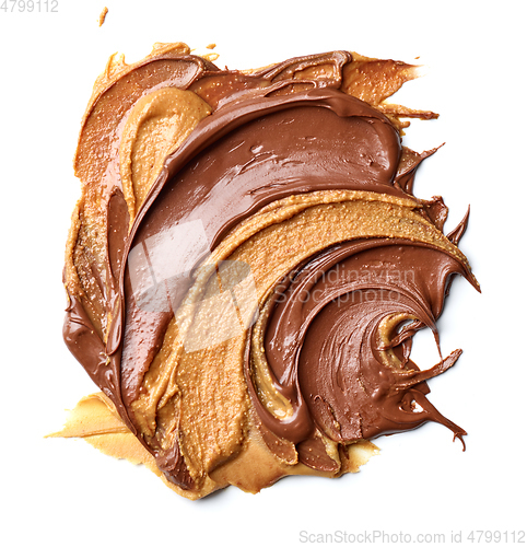 Image of chocolate cream and peanut butter