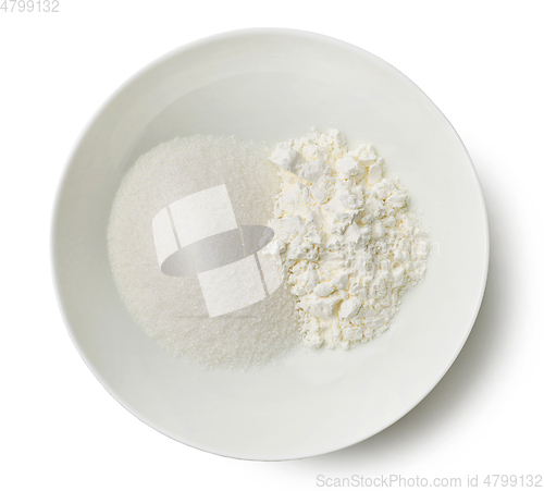 Image of bowl of sugar and corn starch